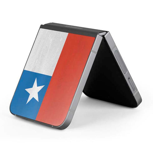 Chile Flag Distressed Galaxy Z Flip6 Skin